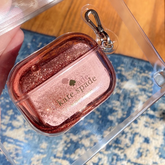 Kate Spade Pink glitter airpod pro case - Picture 6 of 7